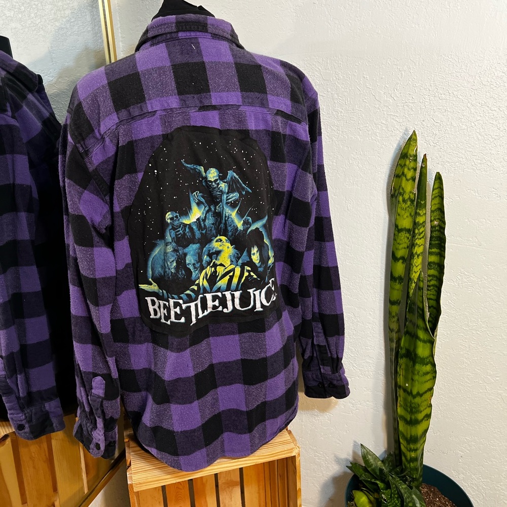 Beetle Juice Flannel Shirt One of a Kind